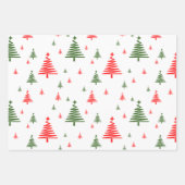 クリスマスツリーパターン ラッピングペーパーシート (正面3)