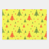 クリスマスツリーパターン ラッピングペーパーシート (正面2)