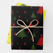 クリスマスツリーパターン ラッピングペーパーシート (インサイチュ)