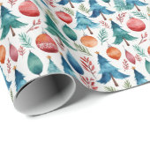 クリスマスツリーパターン ラッピングペーパー (ロールコーナー)