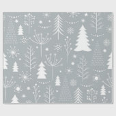クリスマスツリーパターン ラッピングペーパー (フラット)