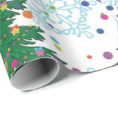 クリスマスツリーパターン ラッピングペーパー (ロールコーナー)