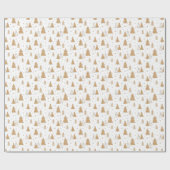 クリスマスツリーパターン ラッピングペーパー (フラット)