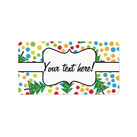 クリスマスツリーパターン ラベル (正面)