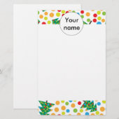 クリスマスツリーパターン 便箋 (正面/裏面)