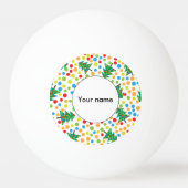 クリスマスツリーパターン 卓球ボール (裏面)