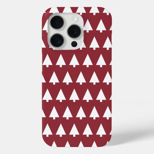 クリスマスツリーパターン |幾何学的スカンジダークレッド Case-Mate iPhoneケース (裏面)
