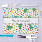 クリスマスツリーパターン 薄葉紙 (クラフト)