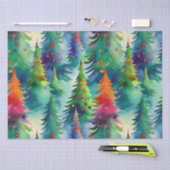 クリスマスツリーパターン 薄葉紙 (クラフト)