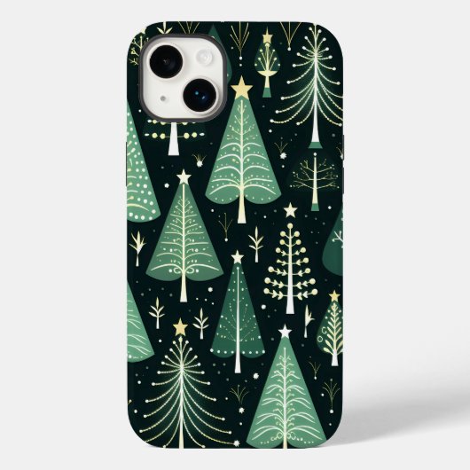 クリスマスツリーパターン Case-Mate iPhoneケース (裏面)