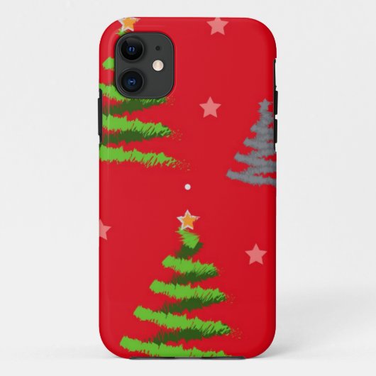 クリスマスツリーパターン Case-Mate iPhoneケース (裏面)