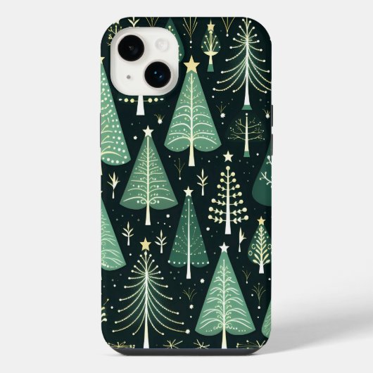 クリスマスツリーパターン iPhoneケース (裏面)