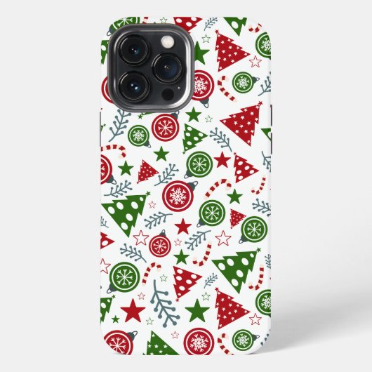 クリスマスツリーパターン iPhoneケース (裏面)