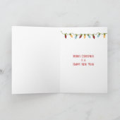 クリスマスツリーパーソナライズされたと写真フレーム カード (内部)