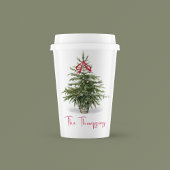 クリスマスツリーパーソナライズされたの水色 紙コップ