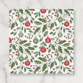 クリスマスツリーパーソナライズされたギフトラベル フェイバータグ (裏面)