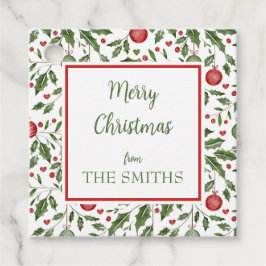 クリスマスツリーパーソナライズされたギフトラベル フェイバータグ