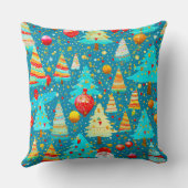 クリスマスツリーパーソナライズされたシェフ母の写真 クッション (裏面)