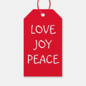 クリスマスツリーパーソナライズされたファミリークリスマス ギフトタグ (裏面)