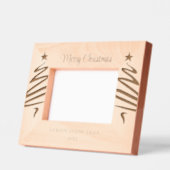 クリスマスツリーパーソナライズされた写真 レーザー彫刻フレーム (左)