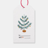 クリスマスツリーパーソナライズされた名ギフトラベル ギフトタグ (裏面)