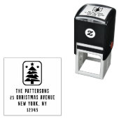 クリスマスツリーパーソナライズされた名差出人住所 セルフインキングスタンプ (インサイチュ)