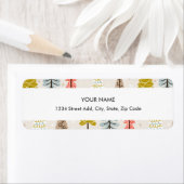 クリスマスツリーパーソナライズされた差出人住所 ラベル (インサイチュ)