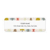 クリスマスツリーパーソナライズされた差出人住所 ラベル (正面)