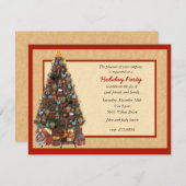 クリスマスツリーパーティの招待状 招待状 (正面/裏面)