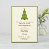 クリスマスツリーパーティの招待状 招待状 (スタンド正面)