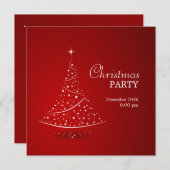 クリスマスツリーパーティの招待状 招待状 (正面/裏面)