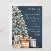 クリスマスツリーパーティーのオーダーメイド招待状 シーズンカード (正面)
