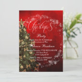 クリスマスツリーパーティーの招待状 招待状 (スタンド正面)