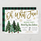 クリスマスツリーパーティーの招待状 招待状 (正面/裏面)