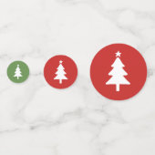 クリスマスツリーパーティーテーブル紙吹雪 | 赤緑 コンフェッティ (裏面)