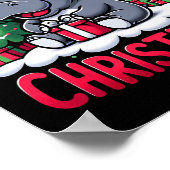 クリスマスツリーヒポタマスクリスマスヒッポラバーチーム ポスター (角)