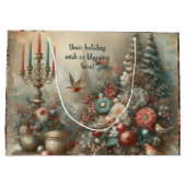 クリスマスツリービクトリアンとキャンドルの作成 ラージペーパーバッグ (裏面)