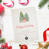 クリスマスツリービジネスロゴホリデーカード 招待状