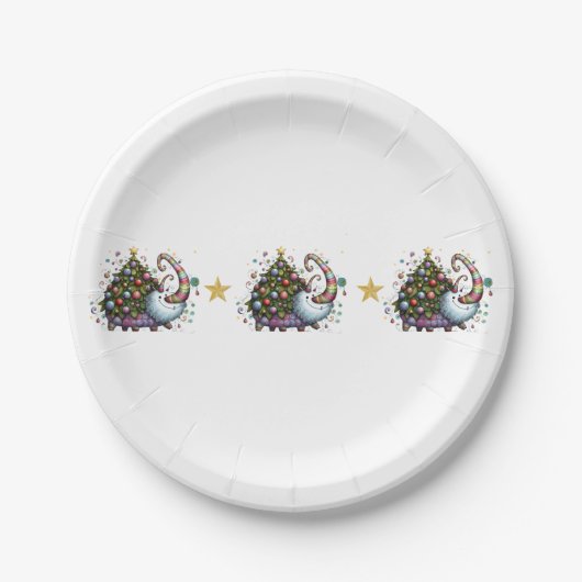 クリスマスツリービースト紙プレート ペーパープレート (正面)