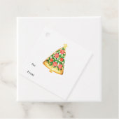 クリスマスツリーピザからメッセージカード フェイバータグ (インサイチュ)