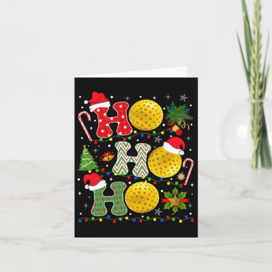 クリスマスツリーピックルボールホホホホホホホーサンタライツXm カード (正面)