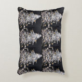 **クリスマスツリーピロー** ブラックの裏地付き アクセントクッション (正面(垂直))