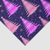 クリスマスツリーピンクブルーパターンデザイン 薄葉紙 (詳細)