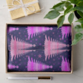 クリスマスツリーピンクブルーパターンデザイン 薄葉紙 (ギフト)