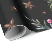 クリスマスツリーピンクベリーパターンラッピング紙 ラッピングペーパー (ロールコーナー)