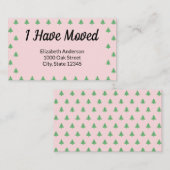 クリスマスツリーピンクホリデームービングアナウンス エンクロージャーカード (正面/裏面)