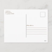 クリスマスツリーピンクヴィンテージレトロキャンパーモノグラム シーズンポストカード (裏面)