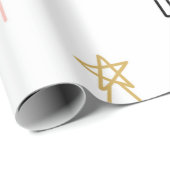 クリスマスツリーピンク金ゴールド ラッピングペーパー (ロールコーナー)