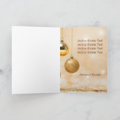 クリスマスツリーピースラブジョイスクリプト文字 カラフル シーズンカード (内部)