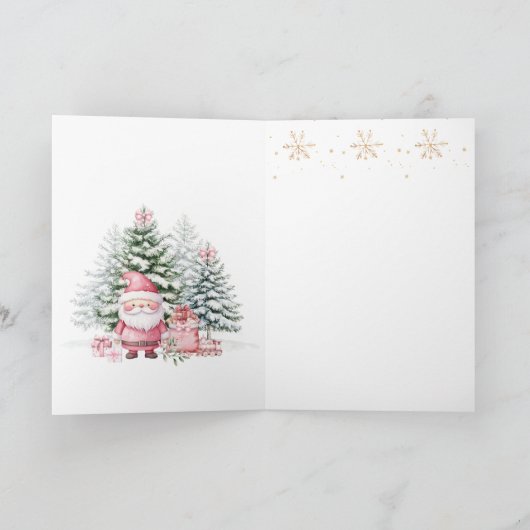 クリスマスツリーファウンベビーの初めてのクリスマス カード (内部)